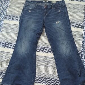 Classic Blue Distressed Women Jeans Gap Jeans